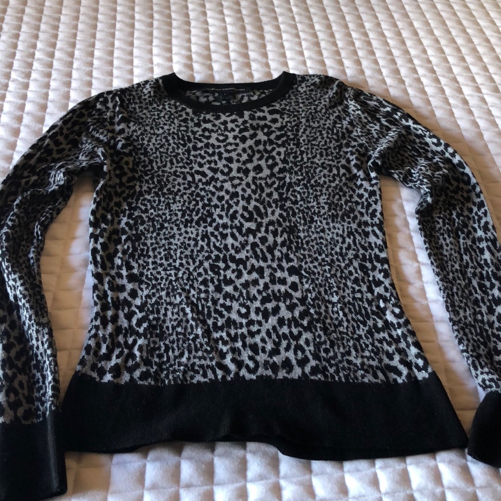 French Connection leopard print sweater. Size L